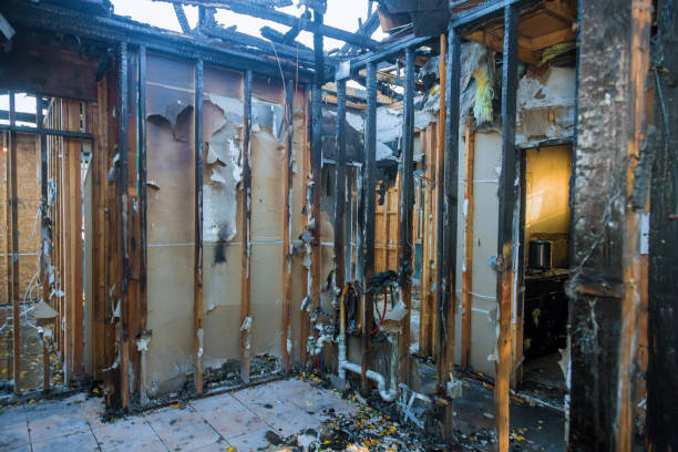 Professional Fire Damage Restoration technician working in Pine Prairie, LA
